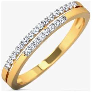 Sally Round Diamond Engagement Gold Ring