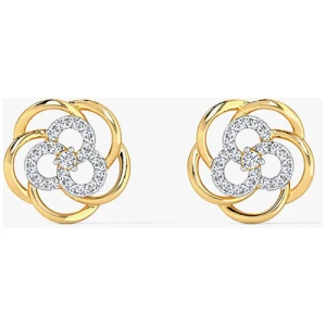 Floweret Cluster Diamond Stud Earrings