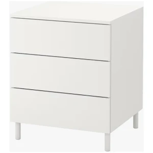 Chest Of 3 Drawers, White/fonnes White